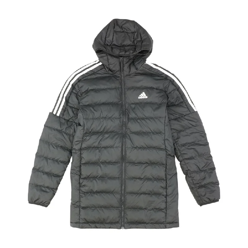 Black Solid Puffer Coat Fitted Loose Oversized