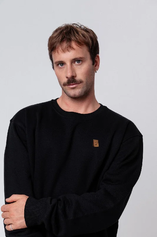 Coffee Bag | Bestickter Bio-Baumwoll Unisex Pullover Tapered Sleeve Pullover