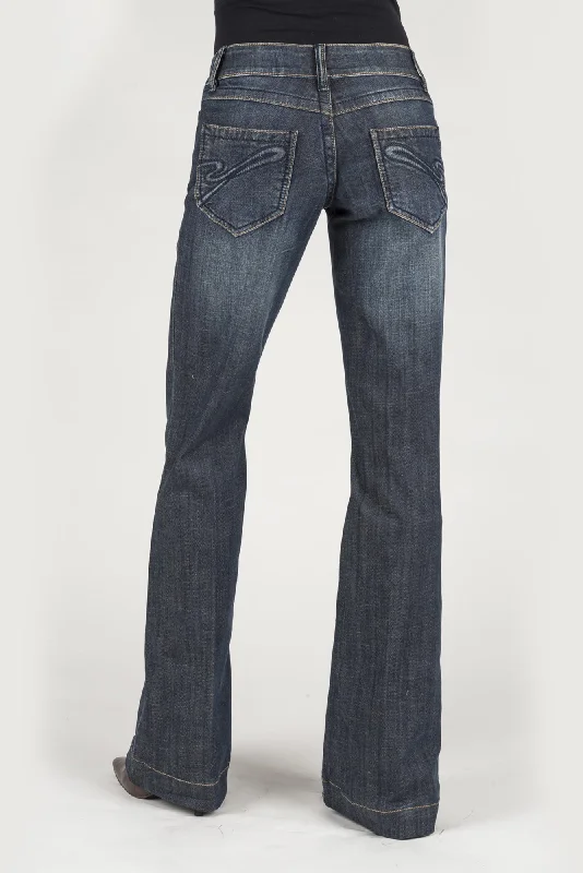 Stetson Womens 214 Fit S Trouser Blue Cotton Blend Jeans Trousers Cargo pockets