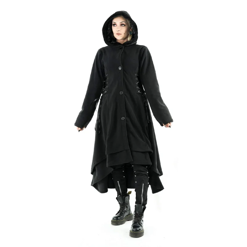 HOLLIER COAT - BLACK Plaid Tartan Floral
