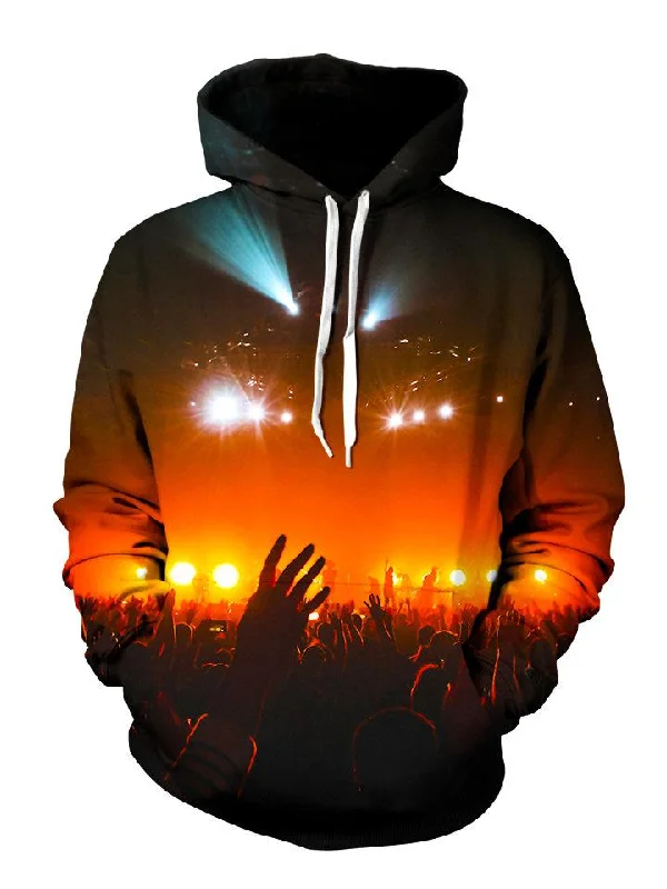 Into The Crowd Pullover Art Hoodie Hoodie with Bell Sleeves Flared Feminine