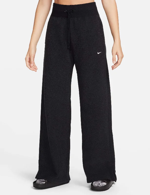 Sportswear Phoenix Plush Wide-Leg Fleece Trousers - Black/Sail Trousers stylish modern