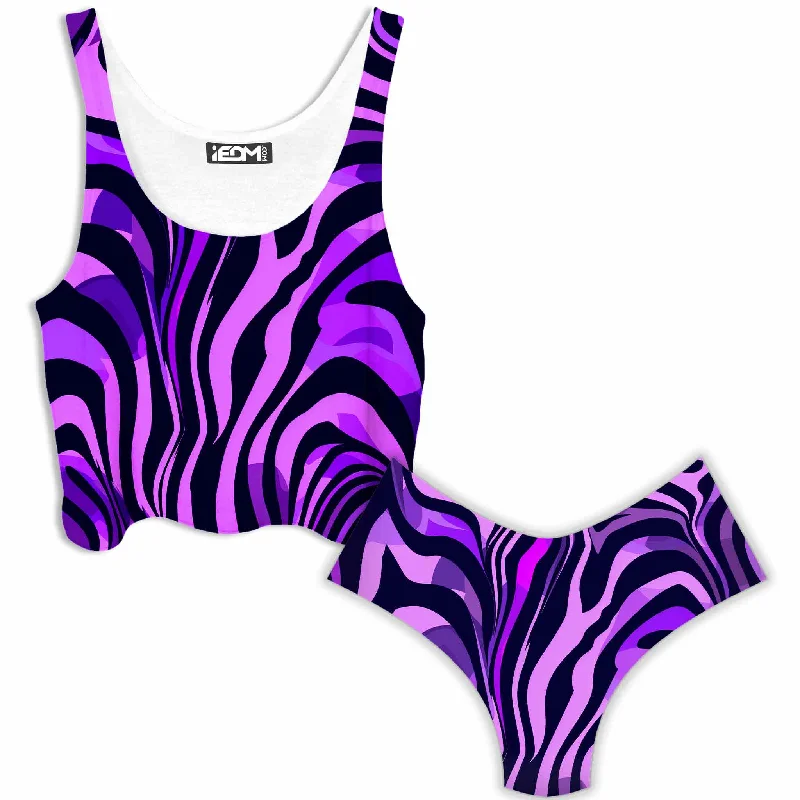 Noir Stripes Crop Top and Booty Shorts Combo Nylon Fabric Polyester Fabric Spandex Fabric Noir Stripes Crop Top and Booty Shorts Combo Nylon Fabric Polyester Fabric Spandex Fabric