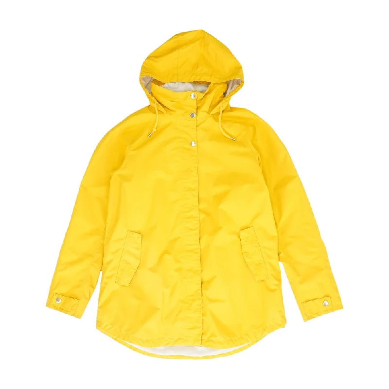 Yellow Solid Rain Coat Chenille Brocade Lace