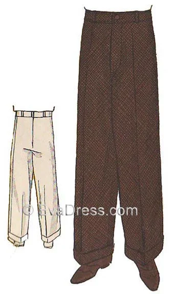 1934 Wide-Leg Trousers T30-1141PR Trousers cozy comfortable