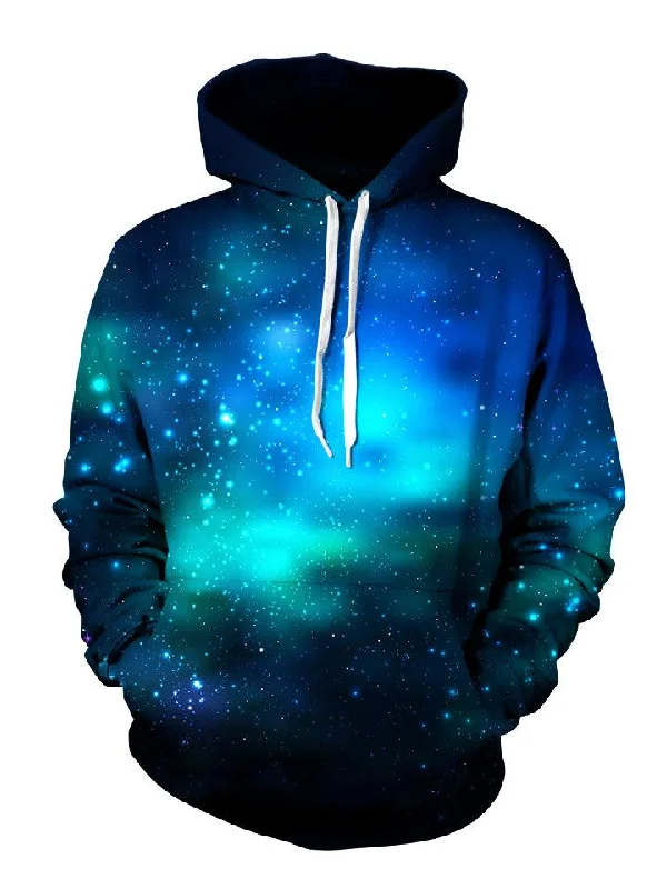 Deep Blue Pullover Art Hoodie Hoodie with Slim Fit Tailored Modern