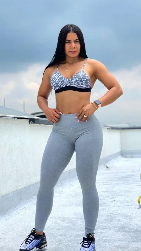 Basic Gray High Waist Leggings for Women Cozy Workout Performance Leggings