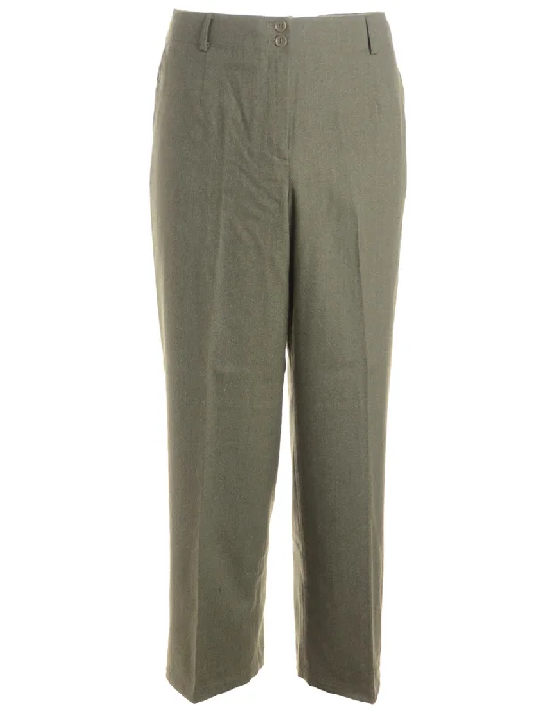 Reworked Cropped Dana Tapered Trousers - W31 Trousers Striped Patterned