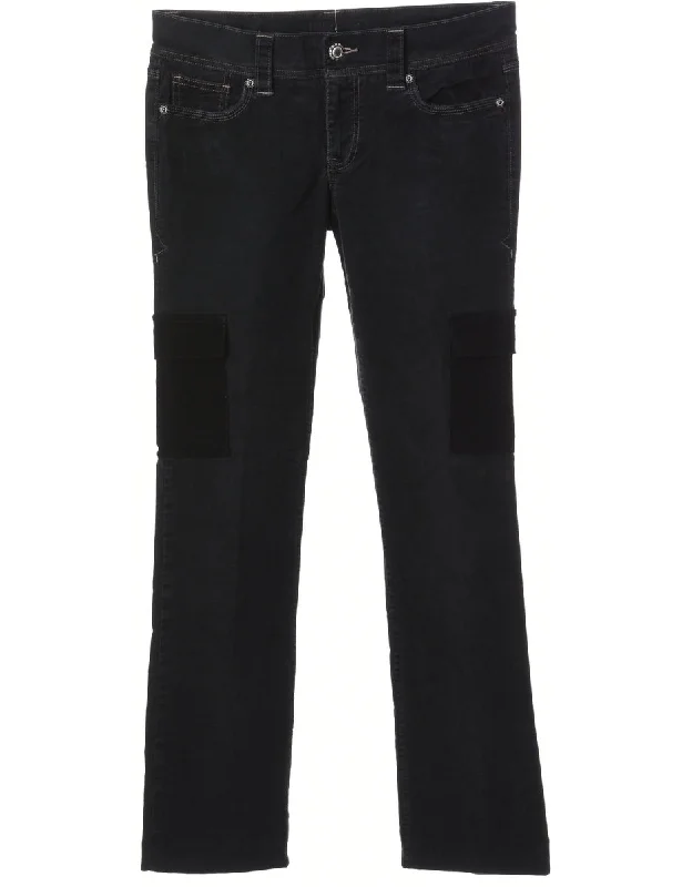 Reworked Pocket Side Corduroy Trouser - W34 Trousers Bridal Satin