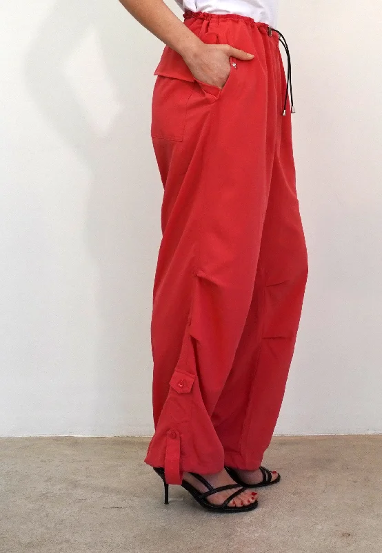 TRACE CORAL PARACHUTE TROUSERS Trousers Cargo Utility