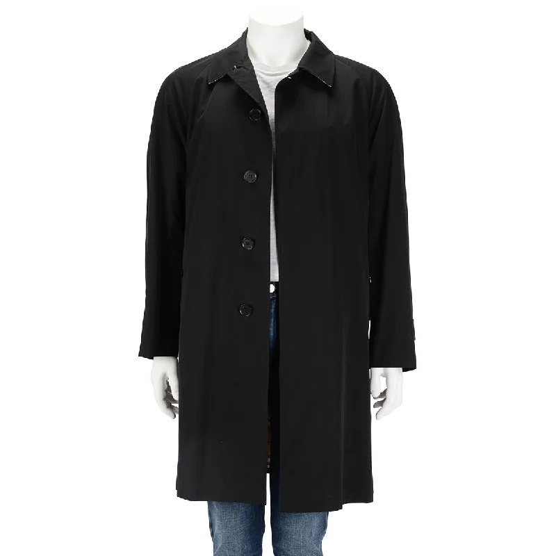 Burberry Black Cotton Check Trench Coat 52 Jersey Tulle Batik