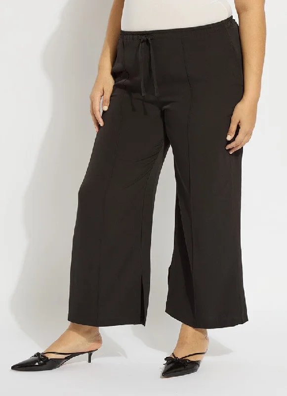 Genevieve Drawstring Trouser (Plus Size, 28" Inseam) Trousers High Rise Slim Fit