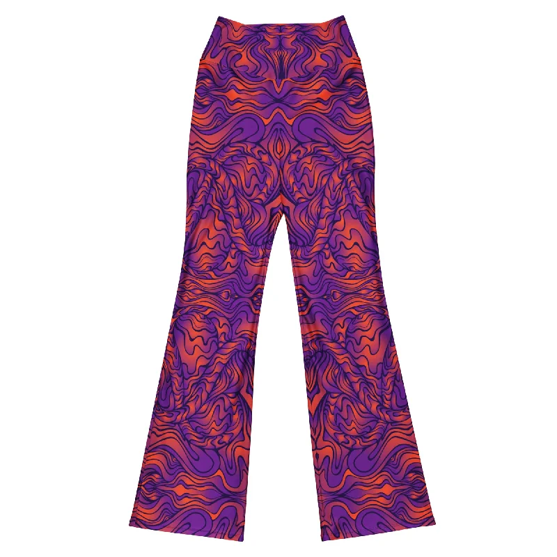 Amethyst Fire Flare Leggings Cozy Warmth Leggings