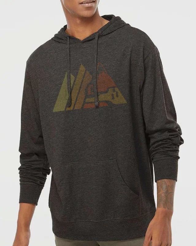 Unisex Retro Mountain Hoodie Hoodie with Hem Fringe Bohemian Relaxed