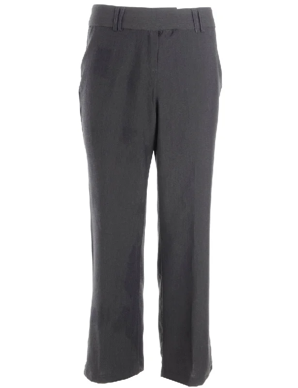 Reworked Dana Tapered Trousers - W34 Trousers Denim Distressed