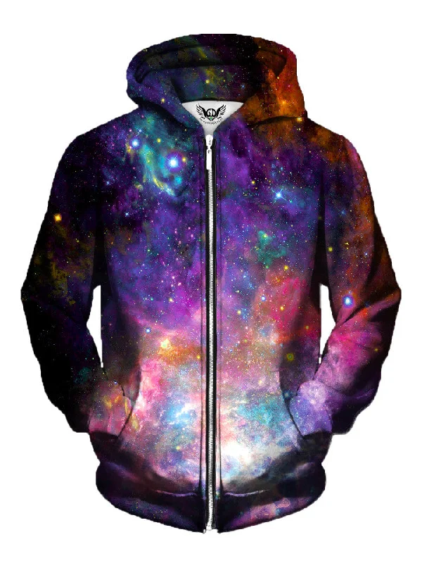 Coral Corona Zip-Up Hoodie Hoodie with High Neck Warm Protective