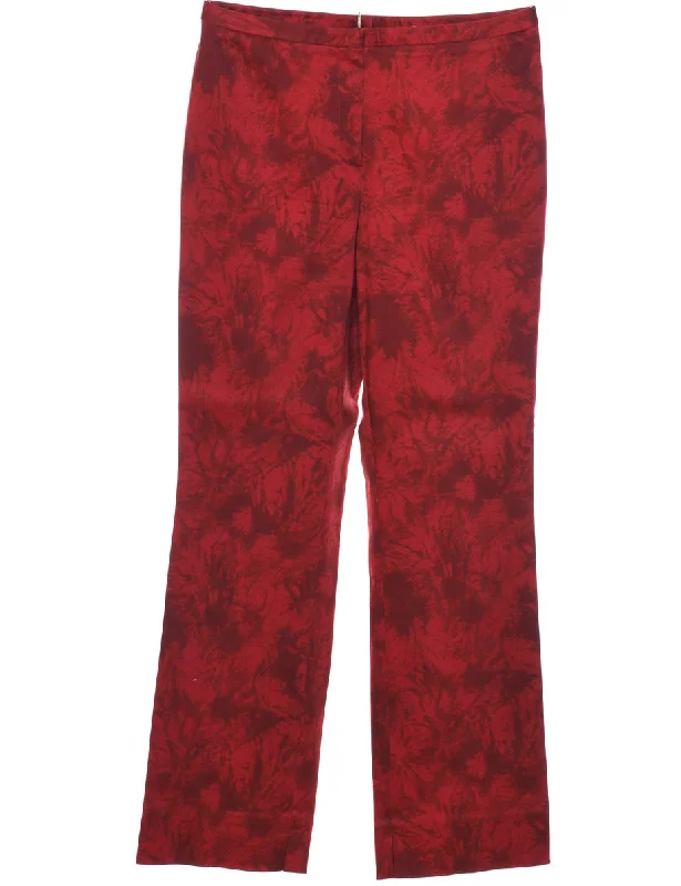 Maroon Y2K Trousers - W28 L28 Trousers Favorite Customer