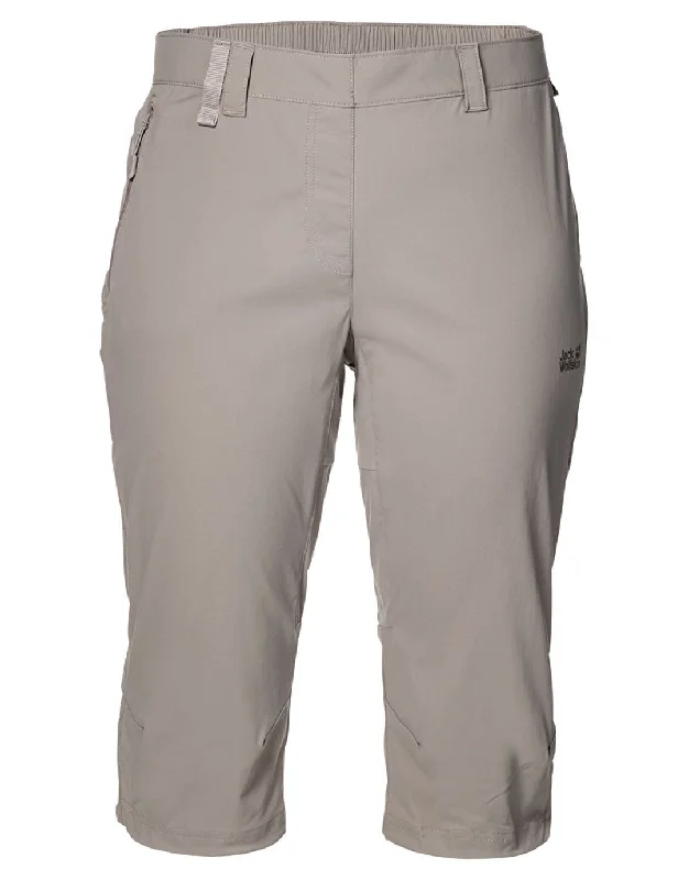 Womens Activate Light Three Quarter Trousers - Moon Rock Trousers Cargo pockets