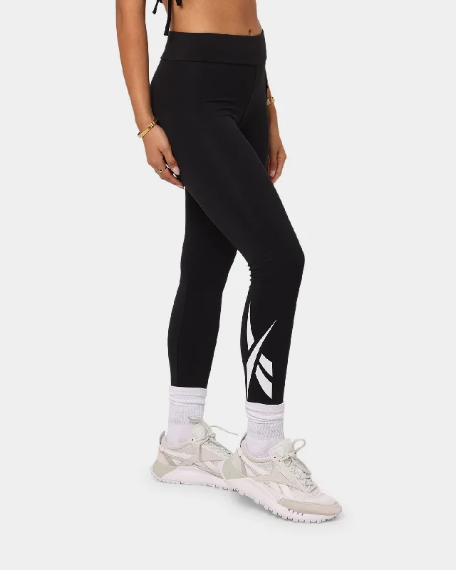 Reebok Classics PF Logo Leggings Black Trendy Cut-Out Activewear Leggings