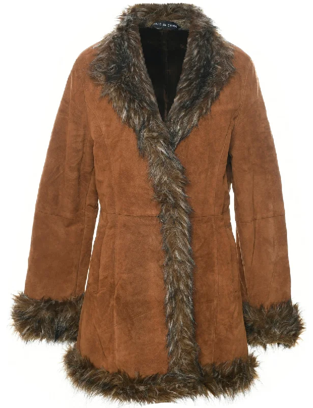 Wilson Suede Coat - L Print Jacquard Embroidered