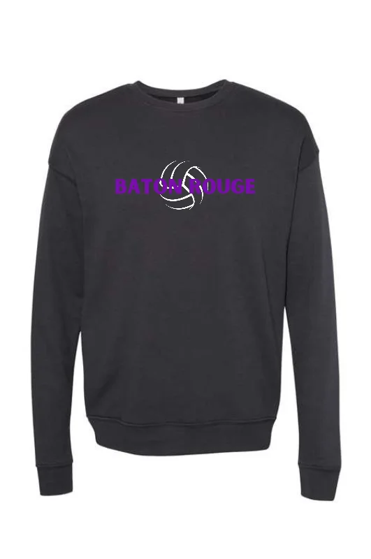 Volleyball Baton Rouge Sponge Fleece Sweatshirt (PRE-ORDER) Hoodie with Cropped Fit Short Trendy Volleyball Baton Rouge Sponge Fleece Sweatshirt (PRE-ORDER) Hoodie with Cropped Fit Short Trendy