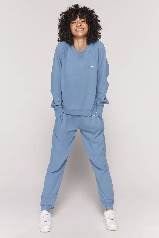 Bridget | French Terry Pullover Asymmetrical Hem Sweater