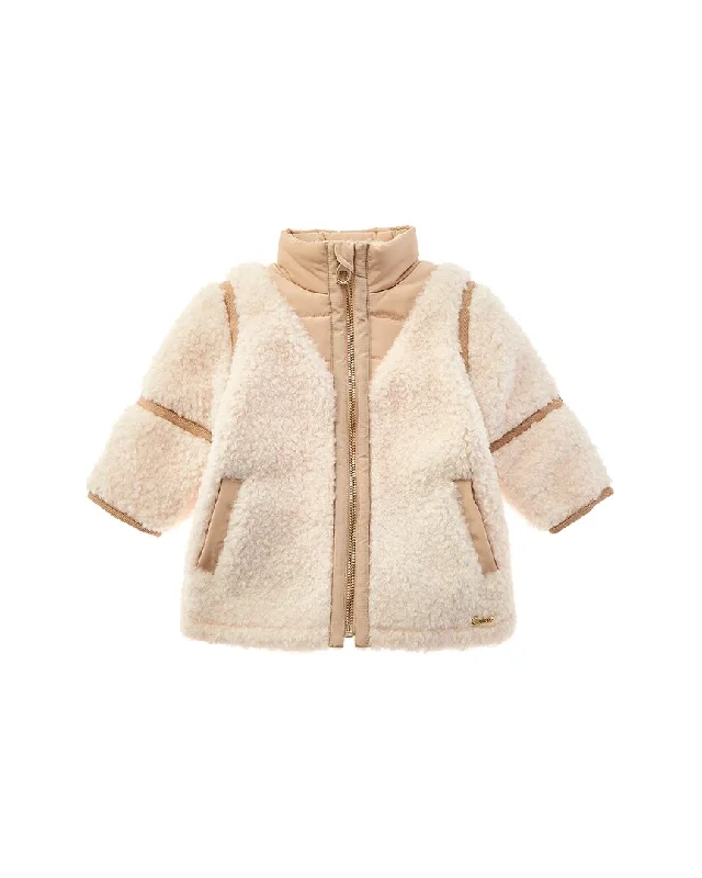 Chloé Coat Faux Fur Real Fur Shearling