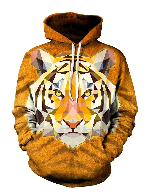 Stripes Pullover Art Hoodie Hoodie with Ribbed Neckline Snug Warm