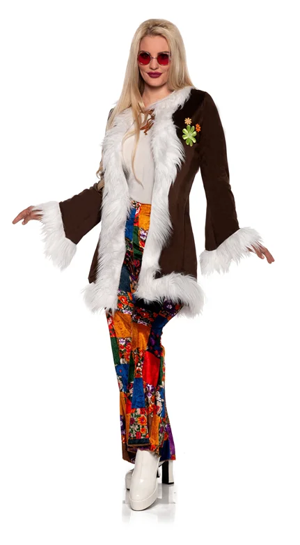 Boho Hippie Coat Hook-and-Loop Buckled Tied