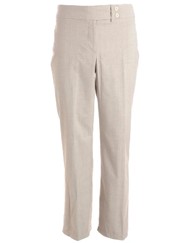 Reworked Cropped Dana Tapered Trousers - W33 Trousers Denim Blue