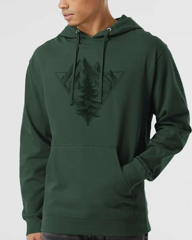 Unisex Geometric Triangle and Pine Hoodie Hoodie Sweatshirt Pullover