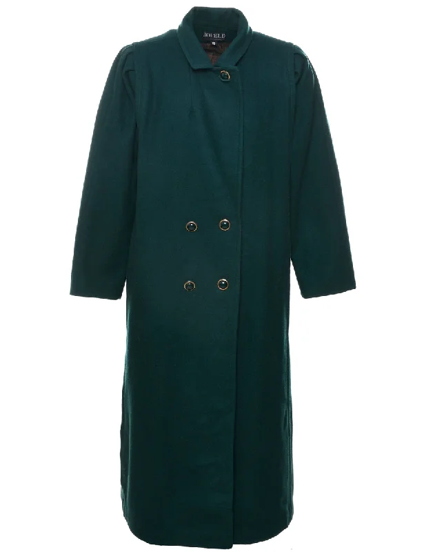 Double Breasted Wool Coat - M Raincoat Turtleneck Coat Wrap Coat