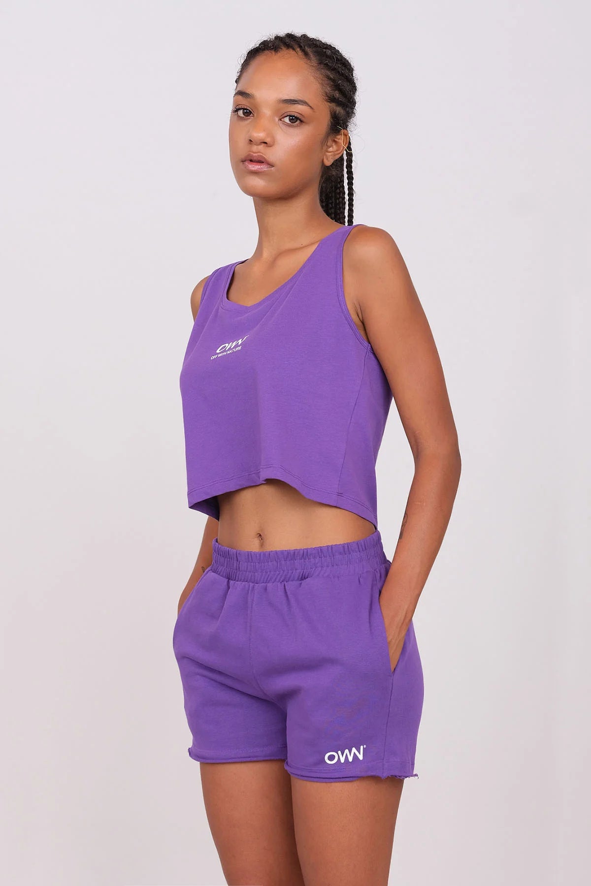 Crop Top Purple Satin Fabric Silk Fabric Chiffon Fabric