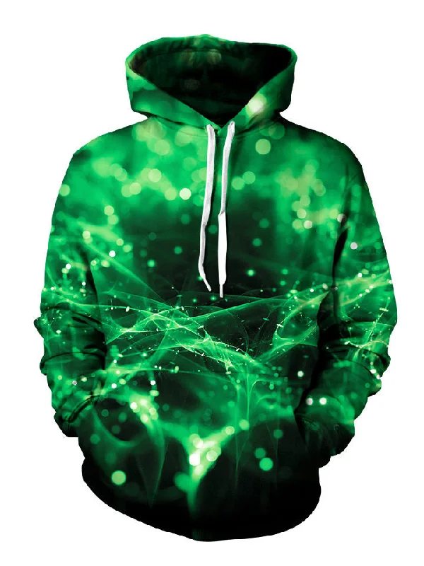 Green Spirits Pullover Hoodie Hoodie with Turtle Neck Cozy Winter