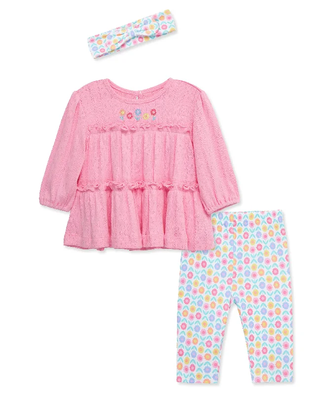 Mod Floral Tunic & Legging Set Cozy Sweat-Wicking Leggings