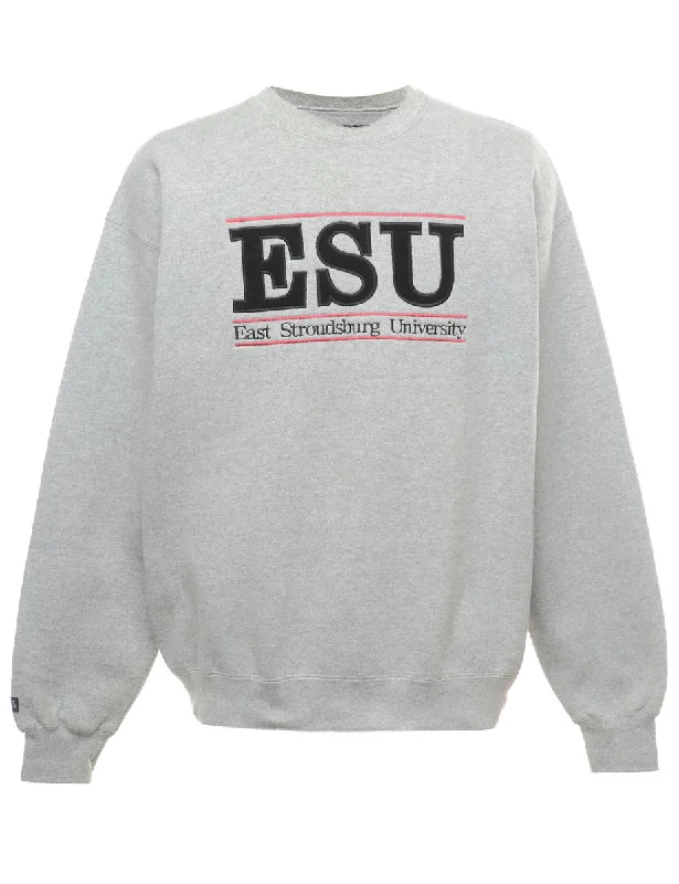 ESU Sweatshirt - L Hoodie with Ribbed Cuffs Snug Fit Comfort