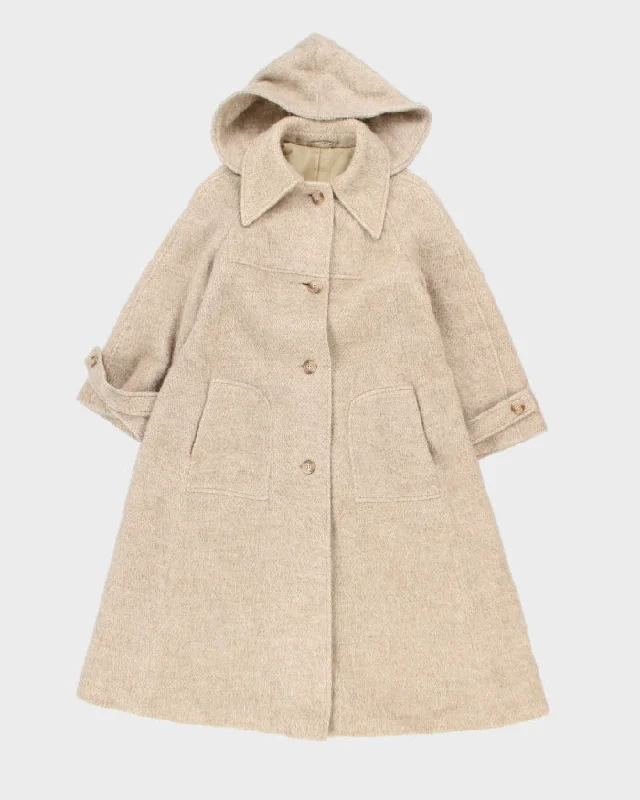 Vintage 70s Wool Hooded Coat - M Hooded Jacket Zipper Jacket Button Jacket