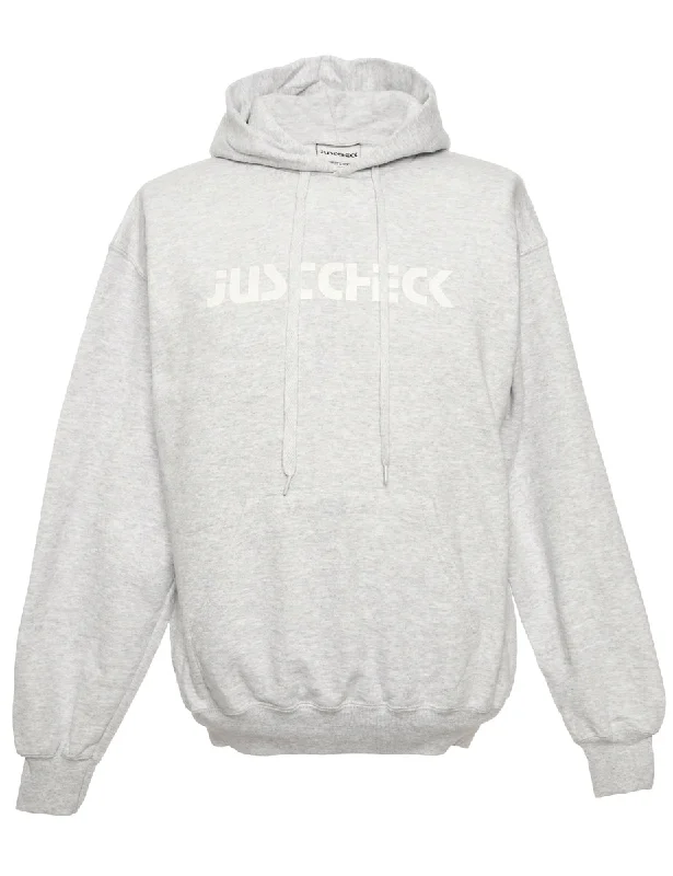 Fruit of the Loom Printed Hoodie - L Hoodie with Distressed Vintage Worn
