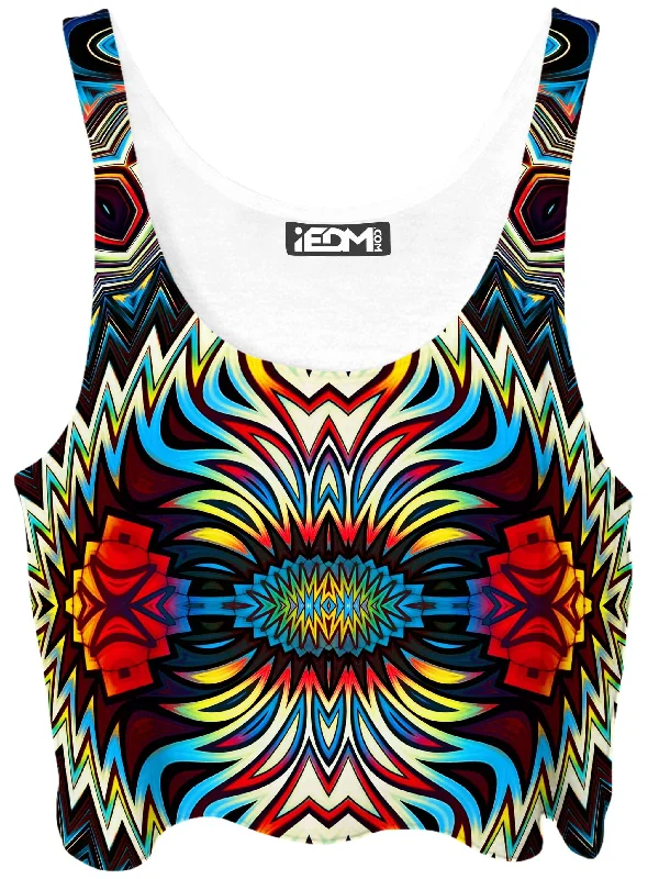Fire for the Tribe Crop Top Polka Dot Checkered Tartan