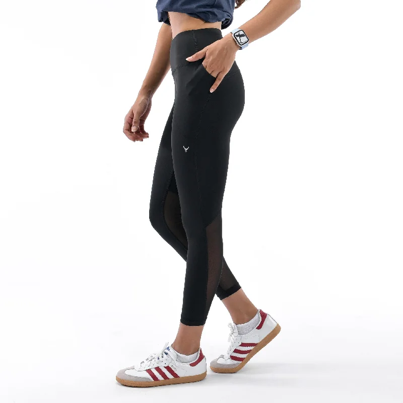 Performance Mesh Leggings Trendy Cut-Out Activewear Leggings