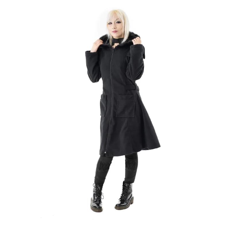 JANIE COAT - BLACK Down Puffer Quilted