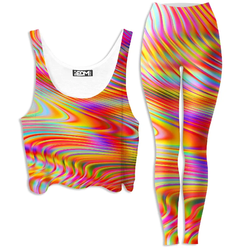 Afternoon Delight Crop Top and Leggings Combo Chenille Blend Fleece Blend Nylon Blend Afternoon Delight Crop Top and Leggings Combo Chenille Blend Fleece Blend Nylon Blend