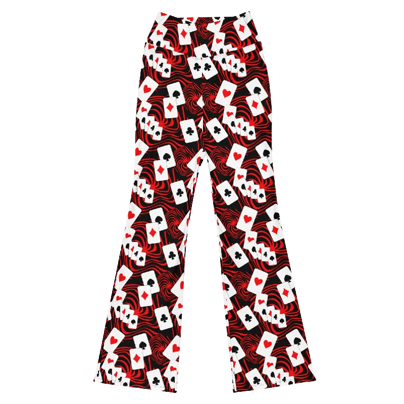 Off With Your Head Flare Leggings Trendy Tie-Dye Leggings