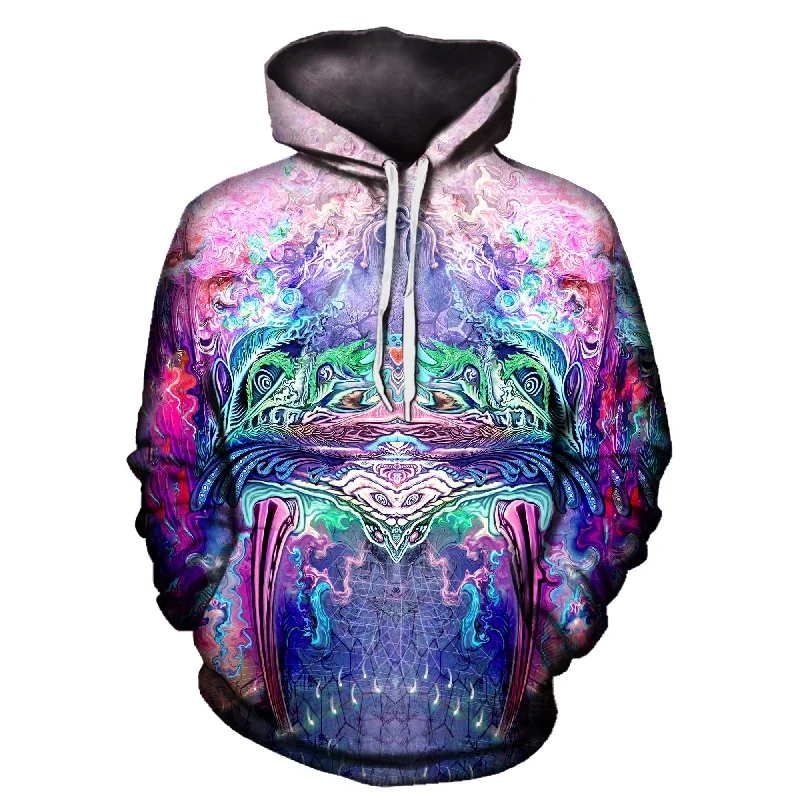 Symetricity Pullover Art Hoodie Hoodie with Ribbed Neckline Snug Warm