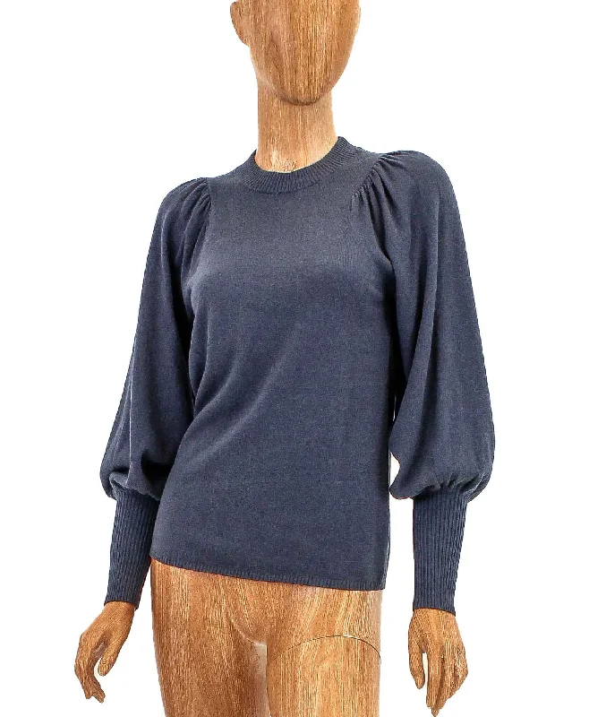 Blouse Knit Pullover Button Front Sweater