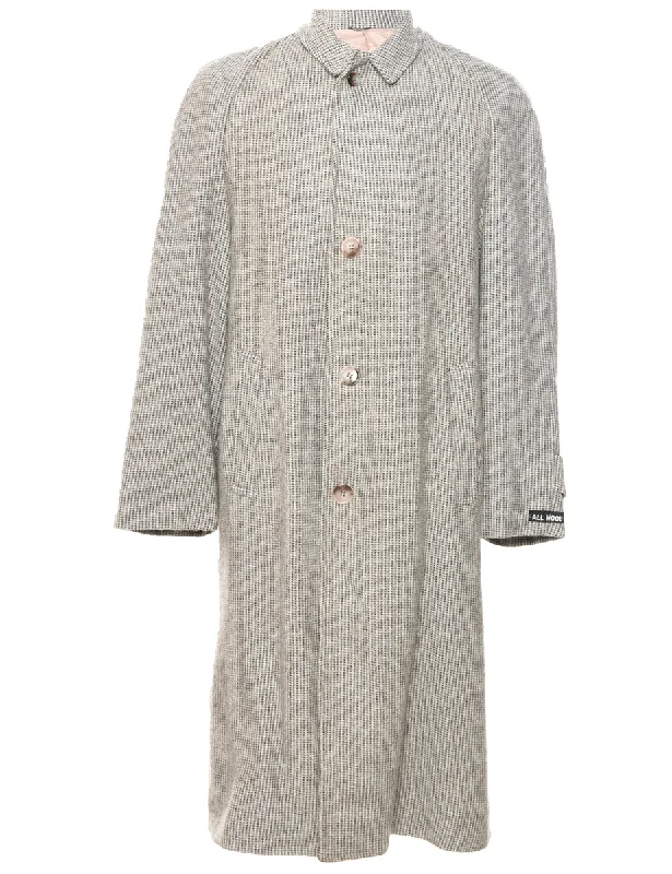 Brown Wool Coat - L Trapeze Tunic Caftan