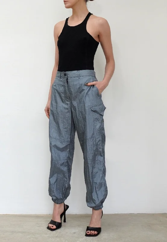 DISTANCE GREY CARGO TROUSERS Trousers Evening Elegant