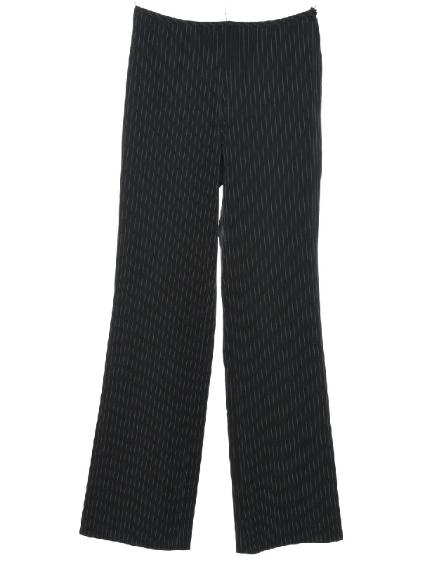 Striped Y2K Trousers - W26 L32 Trousers Culottes Wide Leg