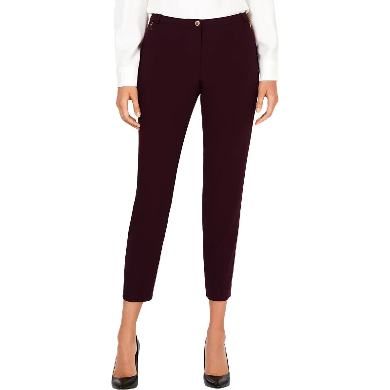 Calvin Klein Womens Petites Mid-Rise Skinny Trouser Pants Trousers Modern Contemporary