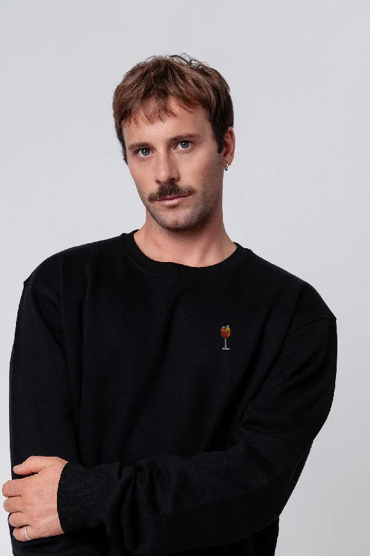 Spritz | Bestickter Bio-Baumwoll Unisex Pullover Ribbed Crew Neck